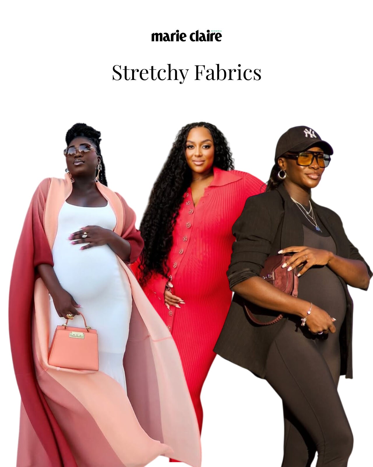 Styling your baby bump. @priscastyleme, @lifeoftanyamarie, @oluchionuigbo via Instagram