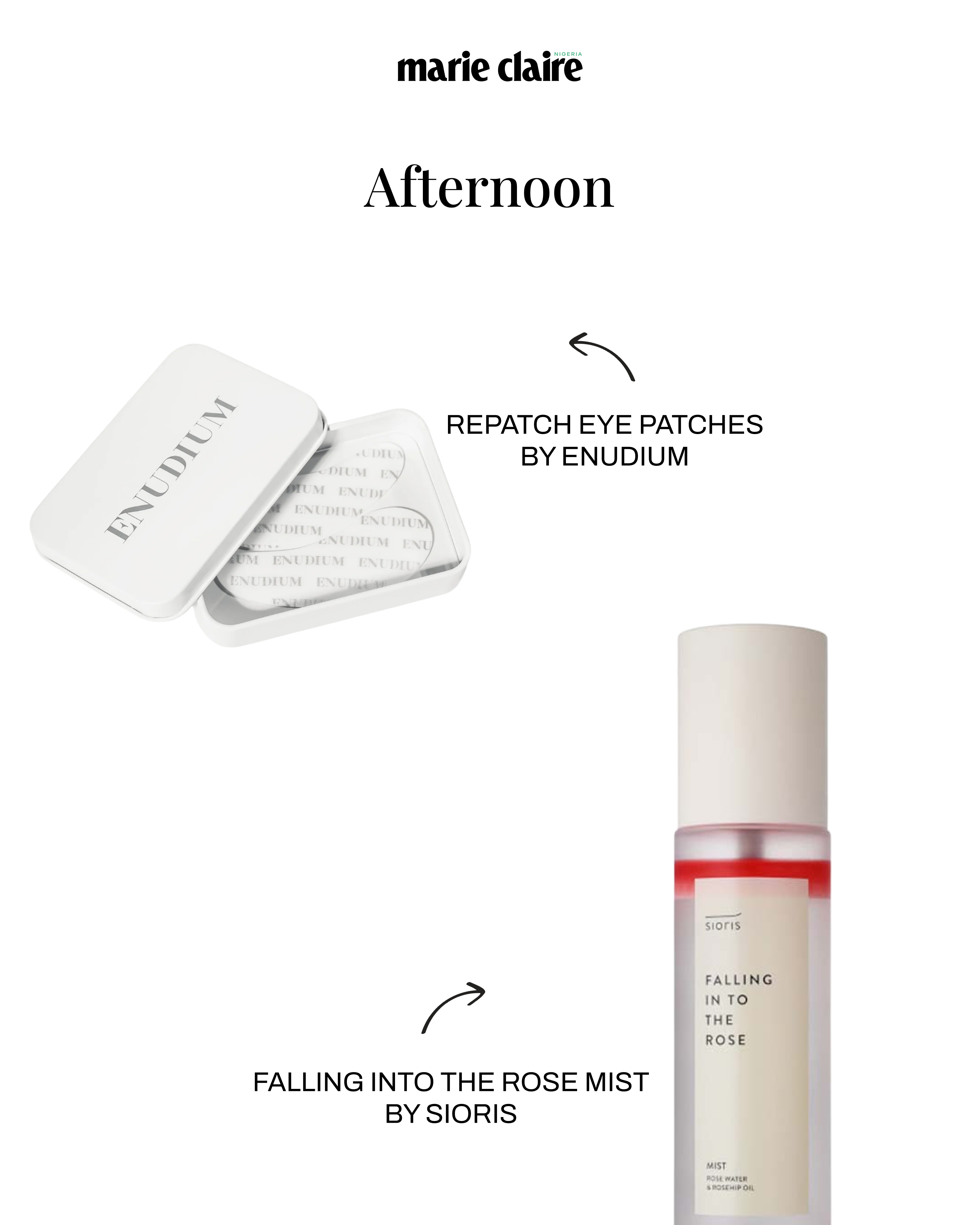 Tobi Afolabi's products for the afternoon phase of her extended skincare routine for slow weekends