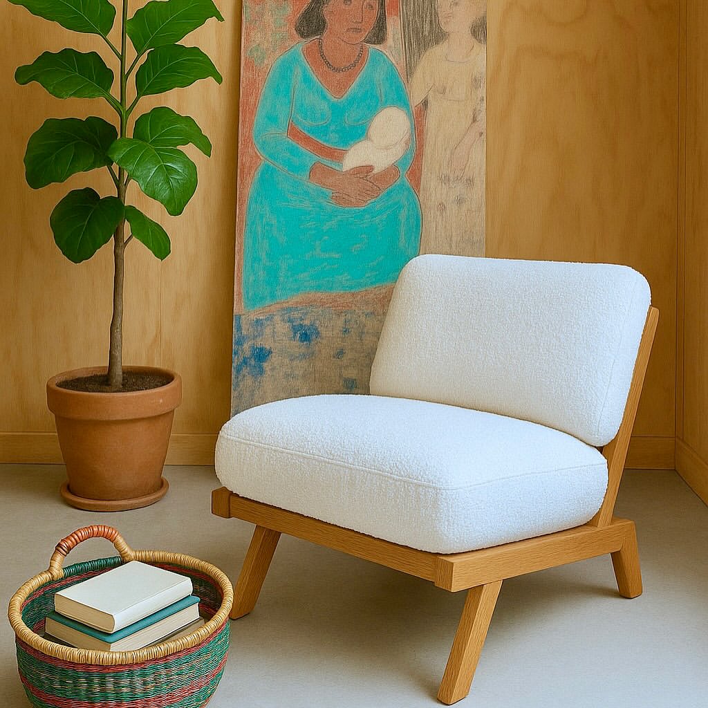 Chair design in an aesthetic room by Taeillo via @taeillonigeria on Instagram 