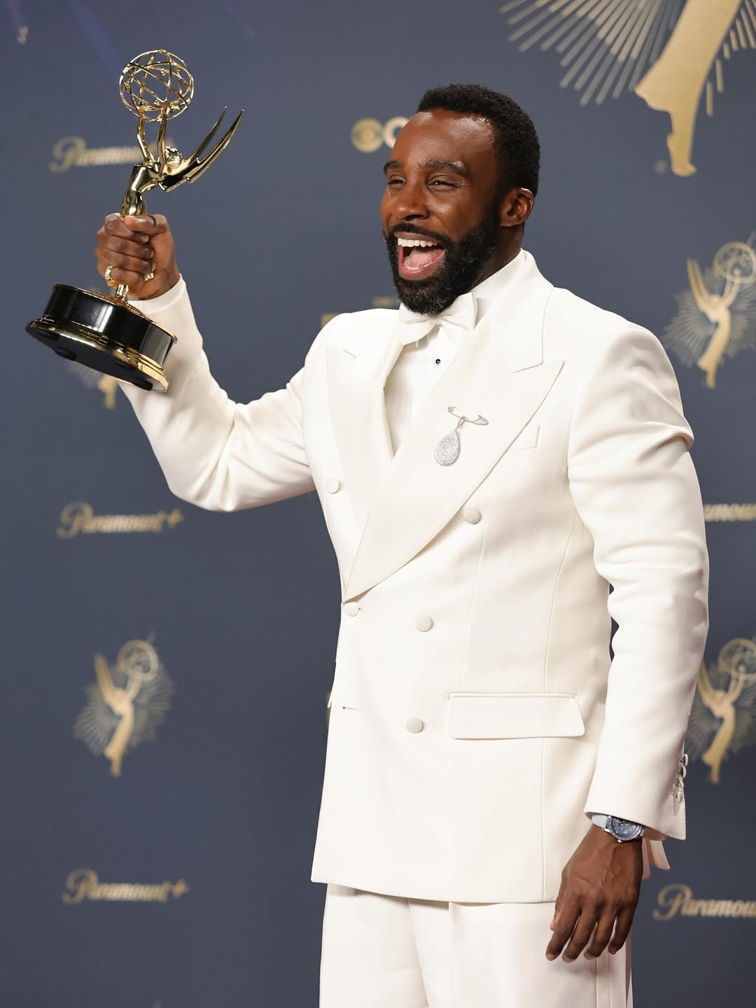  Tramell Tillman wins Supporting Actor in a Drama series at 2025 Emmy awards via @headline_planet on Instagram