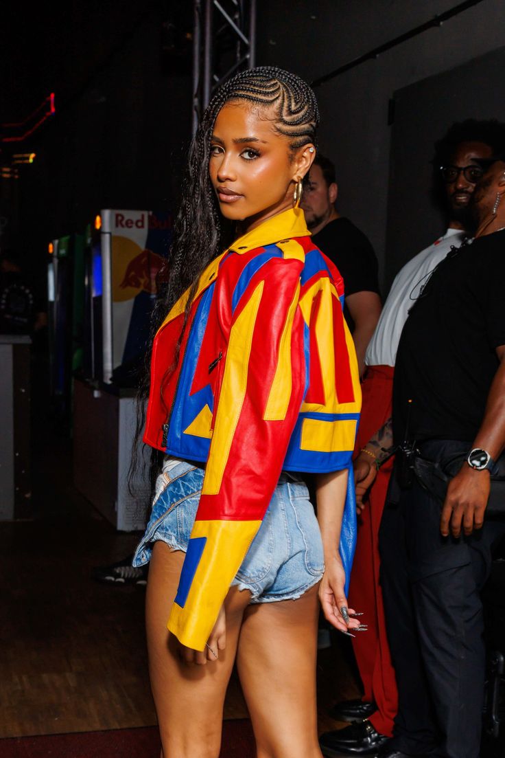 Tyla in micro shorts Berlin, photographed by Gerald Matzka for Getty Images via Pinterest 