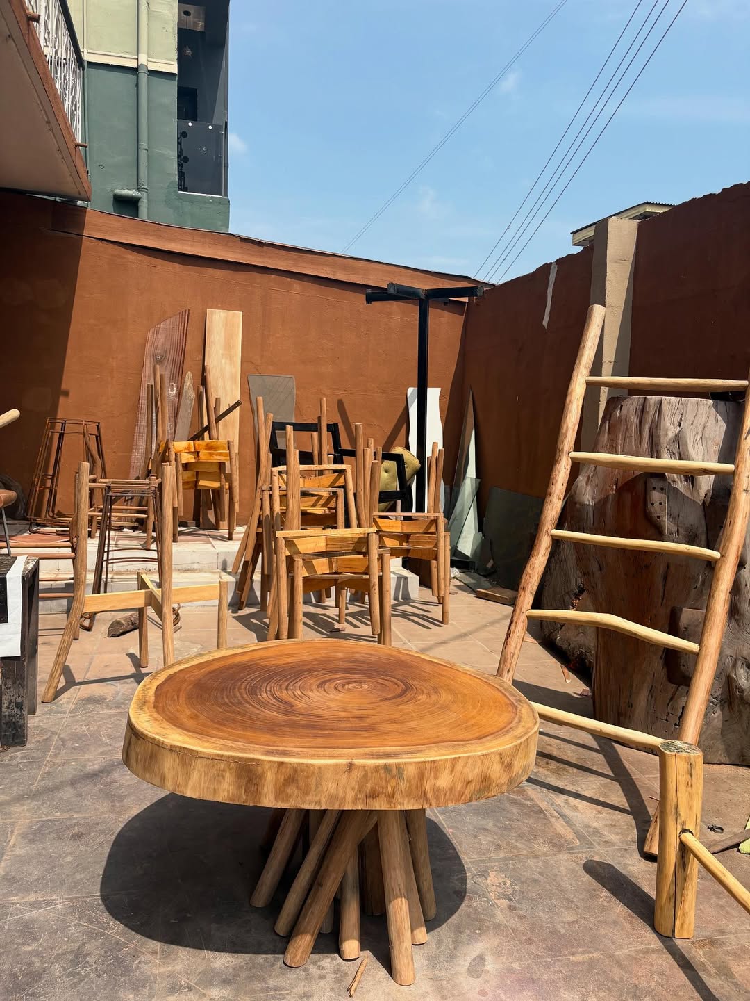 Wooden table and other wooden furniture by Wodu craft via @woducraft via Instagram