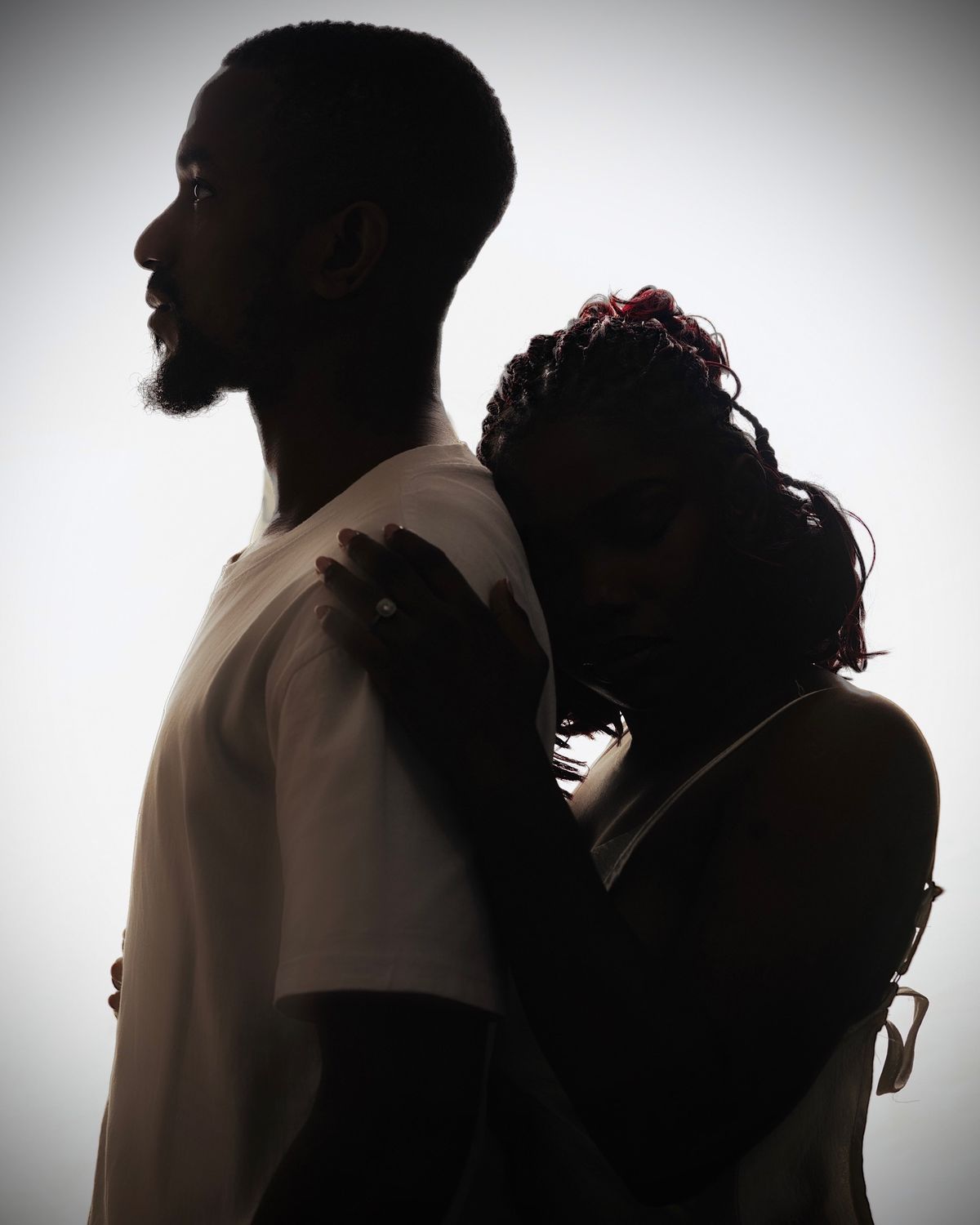 Sex-out: A Black man and woman holding each other via Pinterest