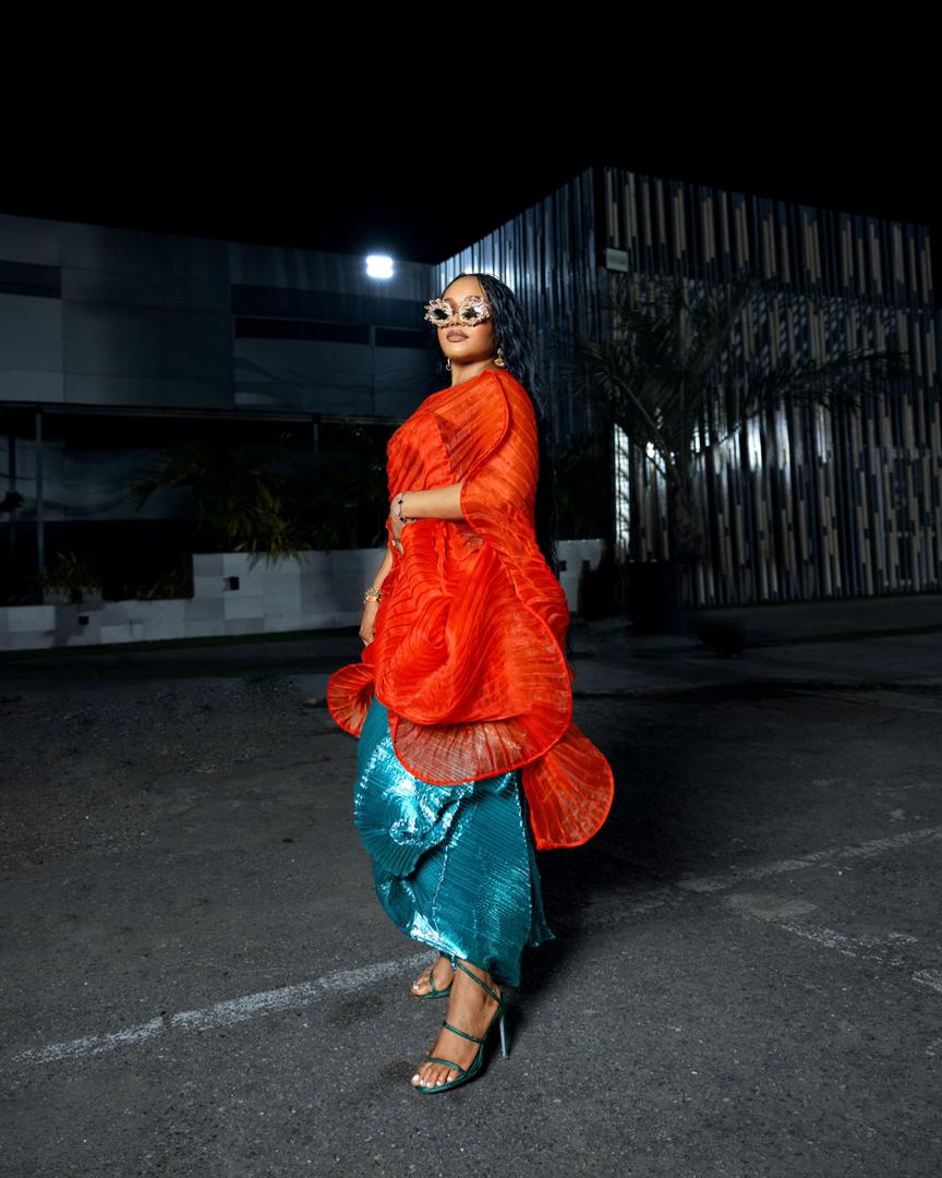 Olivia Arukwe in LFJ at Lagos Fashion Week 2024 via Olivia Arukwe