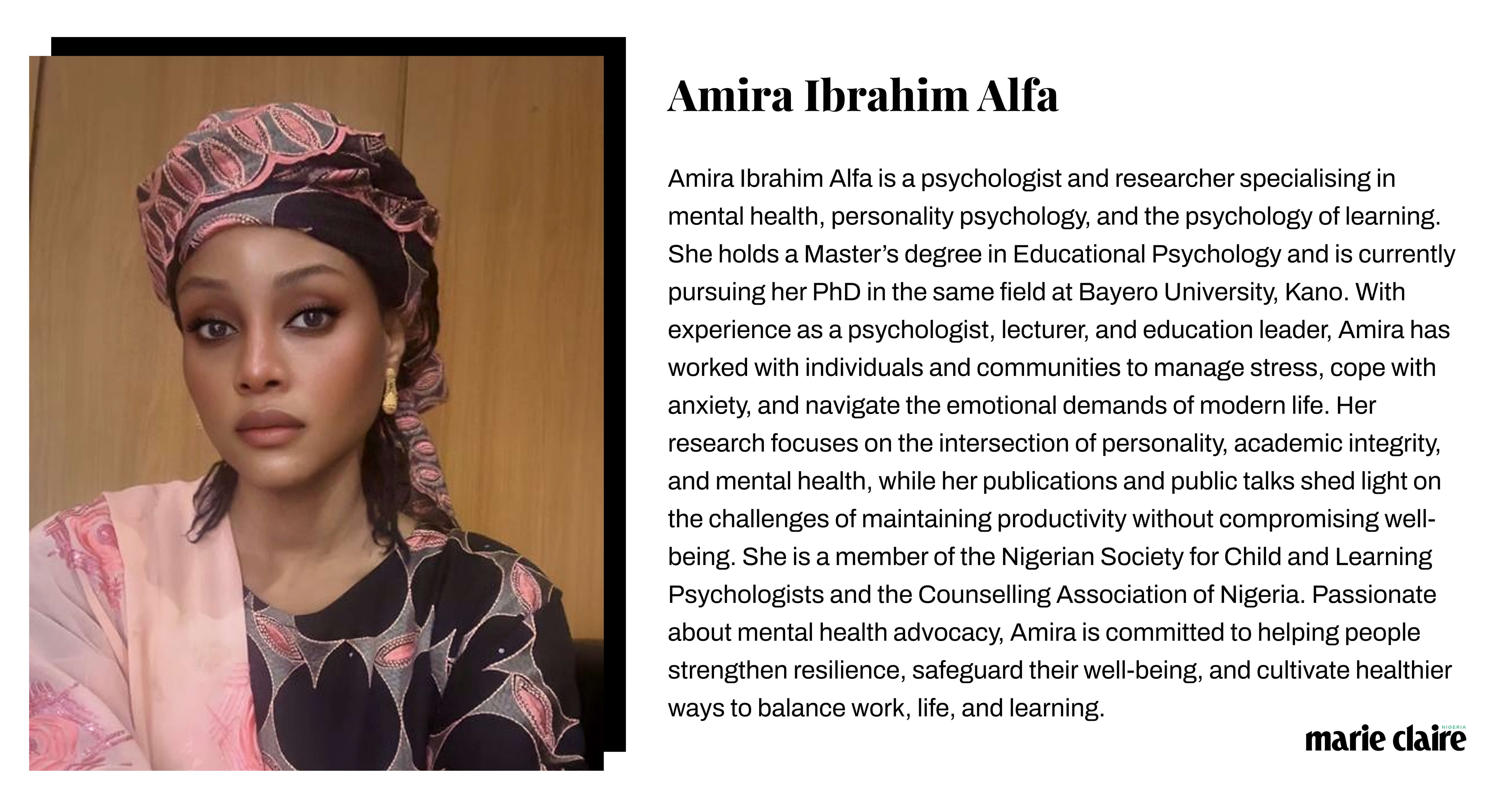 Amira Alfa's contributor card