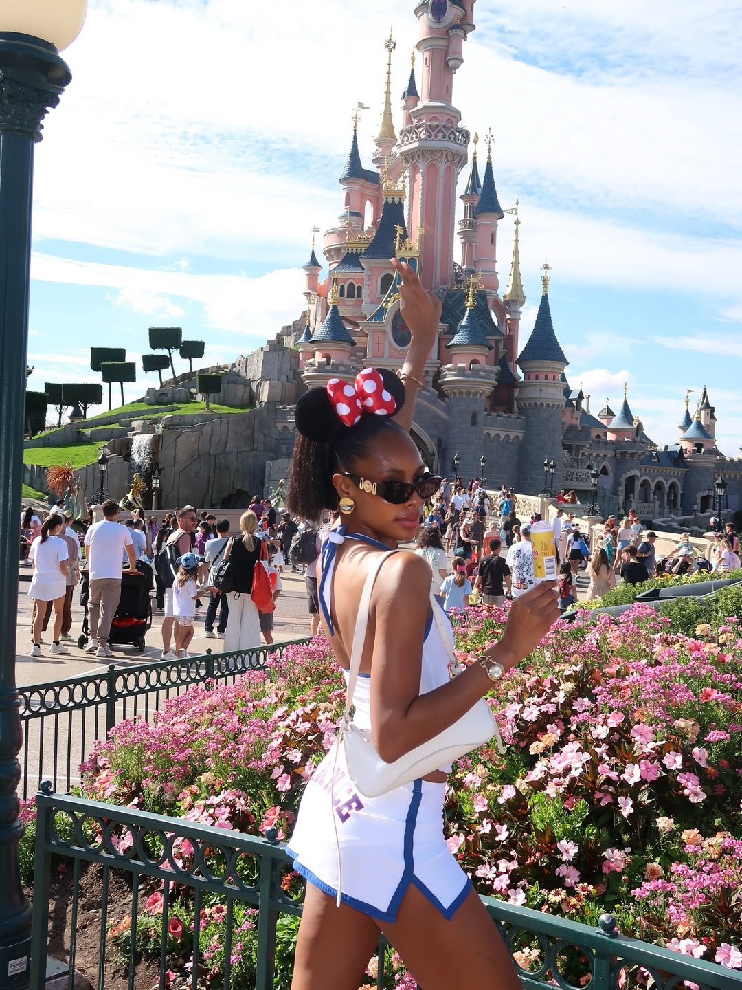 Aduke Shitta Bey at Disneyland, Paris, after Milan Fashion Week 2024 via @adukeshittabey via Instagram