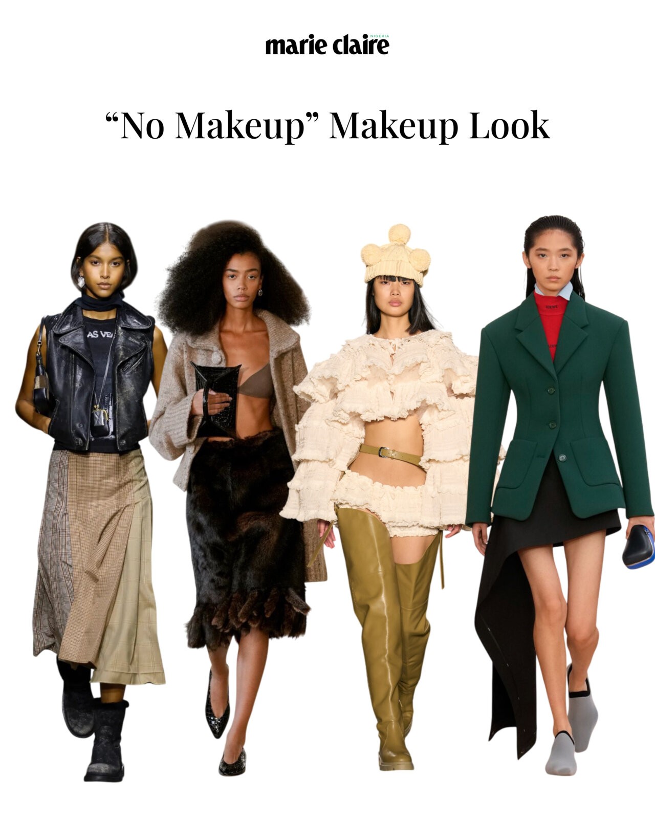 Beauty Trends: Models walking for Aknvas, Loewe, Coach, Altuzarra at New york fashion week SS26