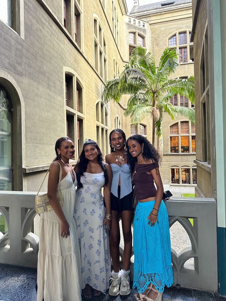 Four women with different fashion styles posing together for a picture via Pinterest (original creator unknown; if this is your work, please contact us for credit)