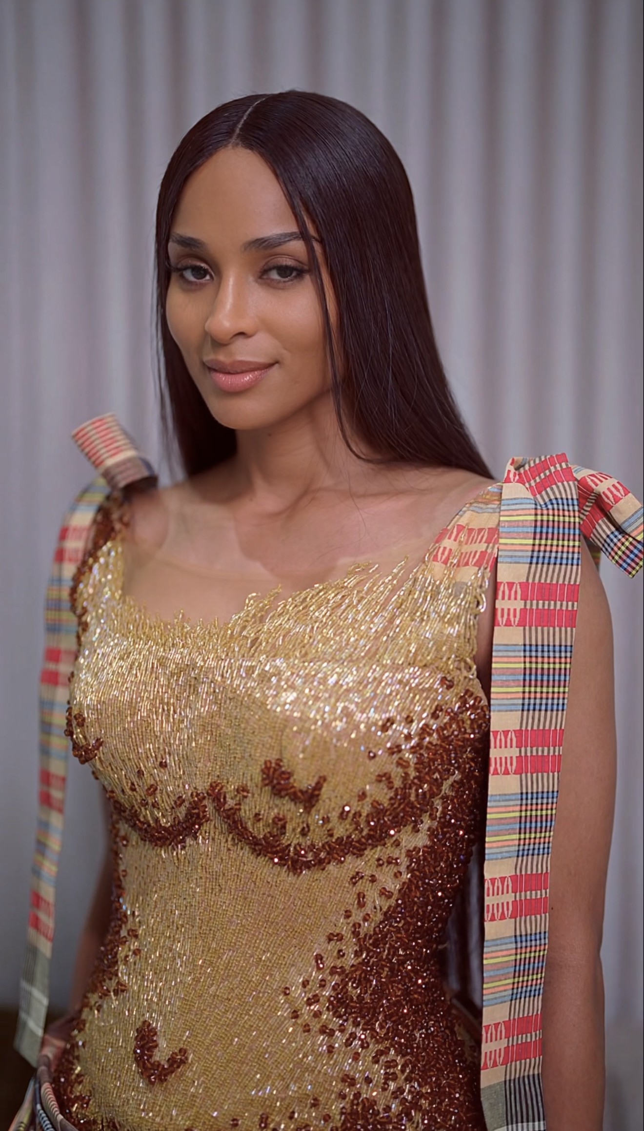 Ciara in a custom made TUBO piece via SoMe Solutions