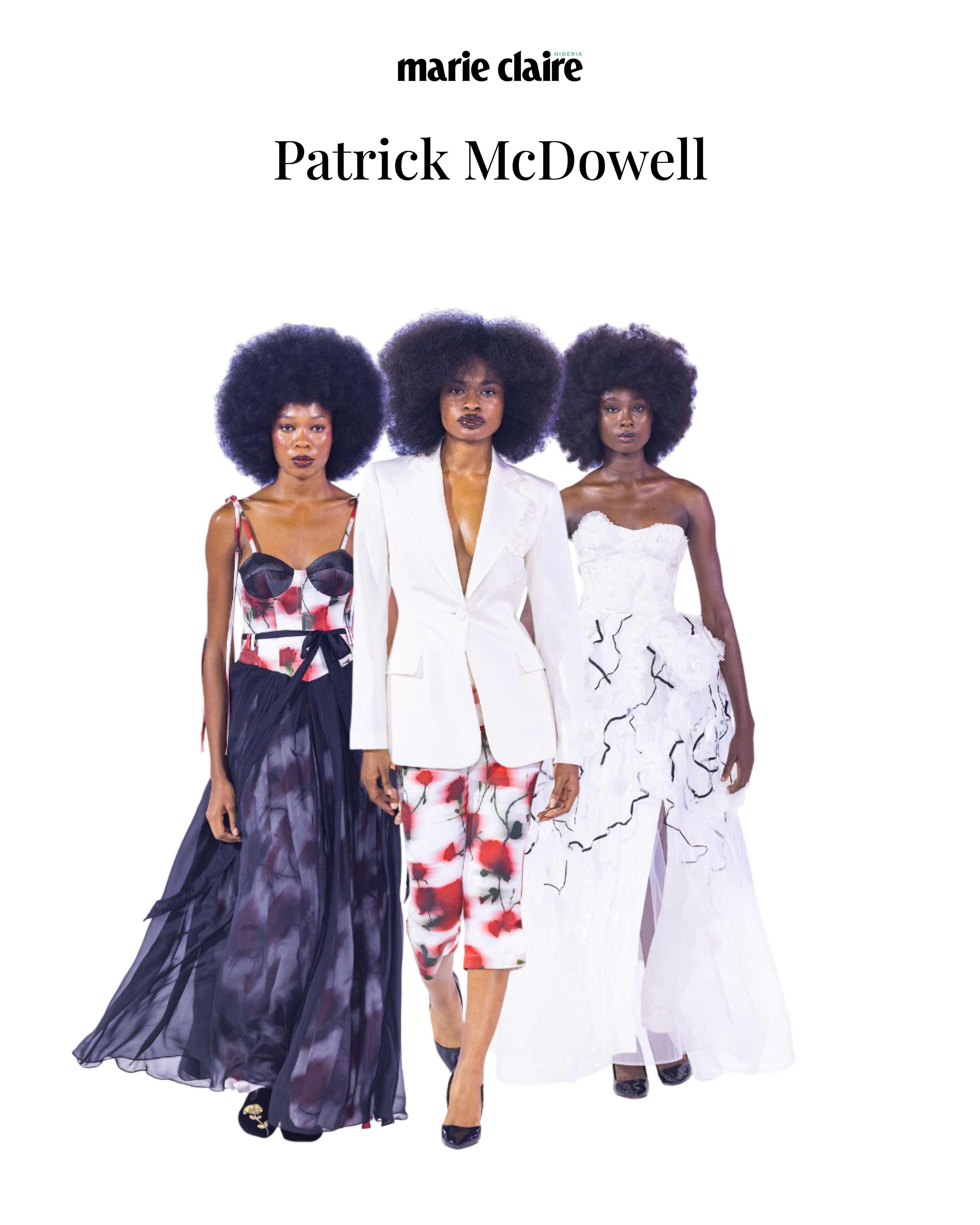Looks from Patrick McDowell via GTCO Fashion Weekend