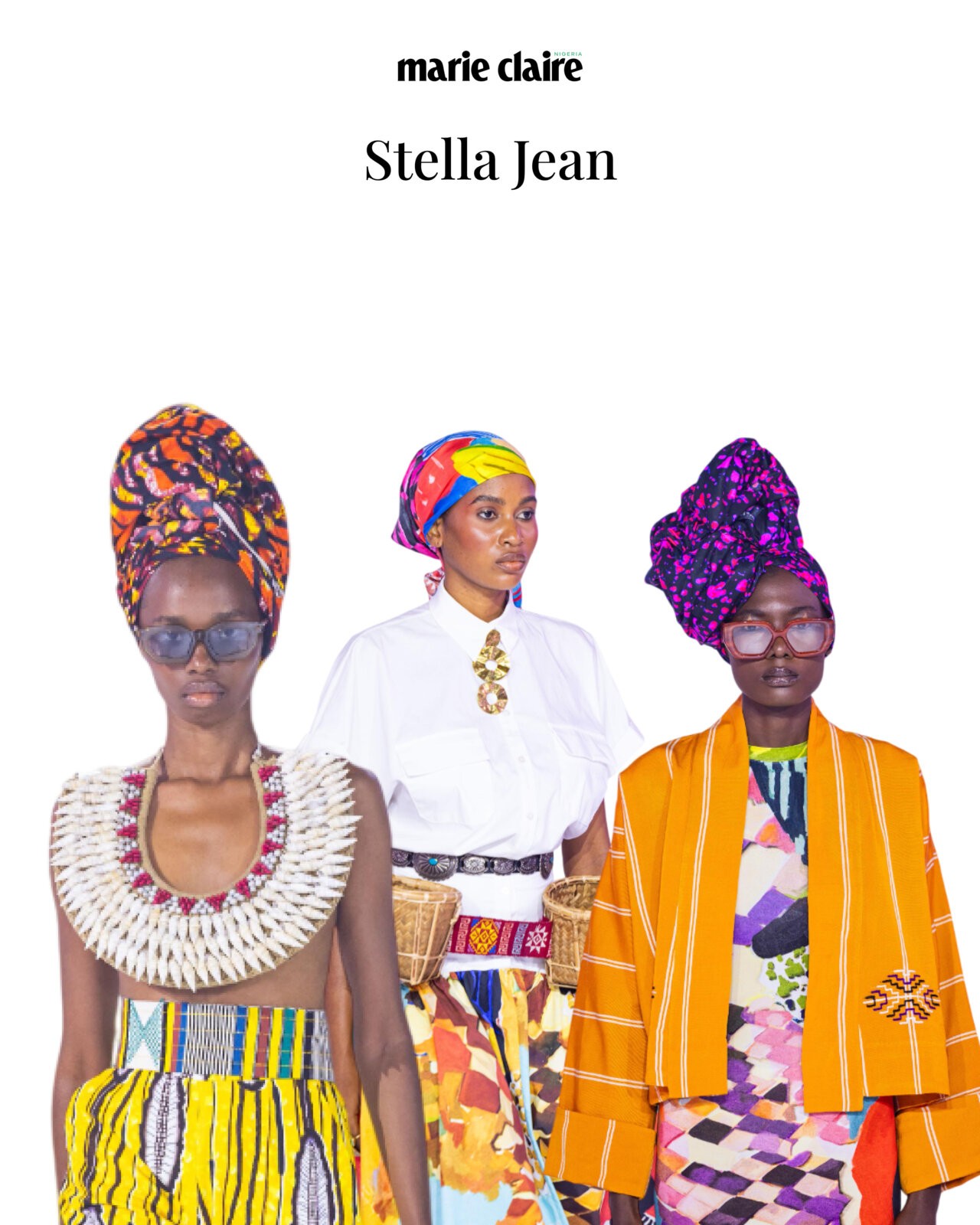 Looks from Stella Jean via GTCO Fashion Weekend