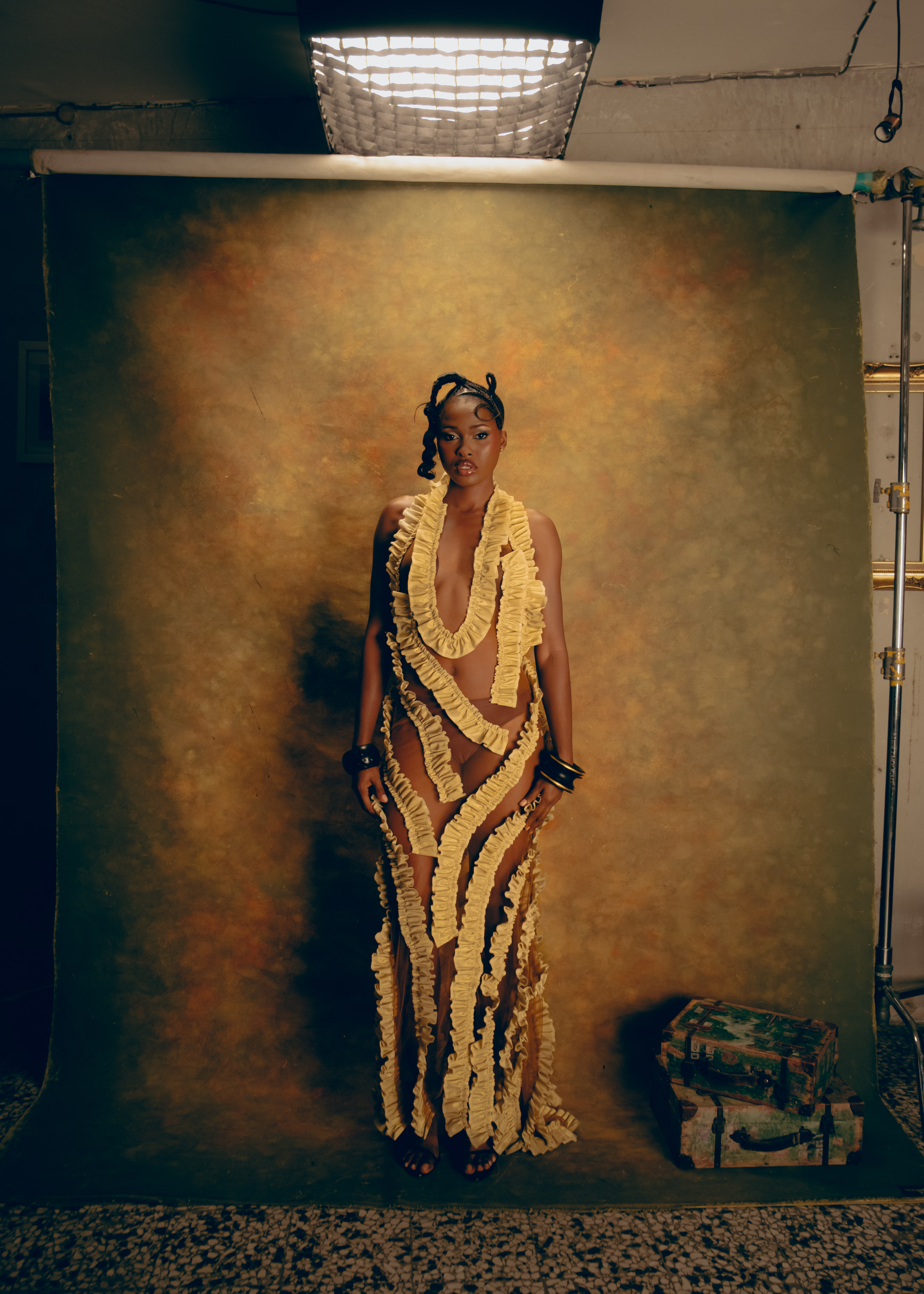 Look from Tia Adeola SS26 via @tiaadeola via Tia Adeola. Photography by Ayanfe Olarinde. Creative Direction by Ashley Okoli