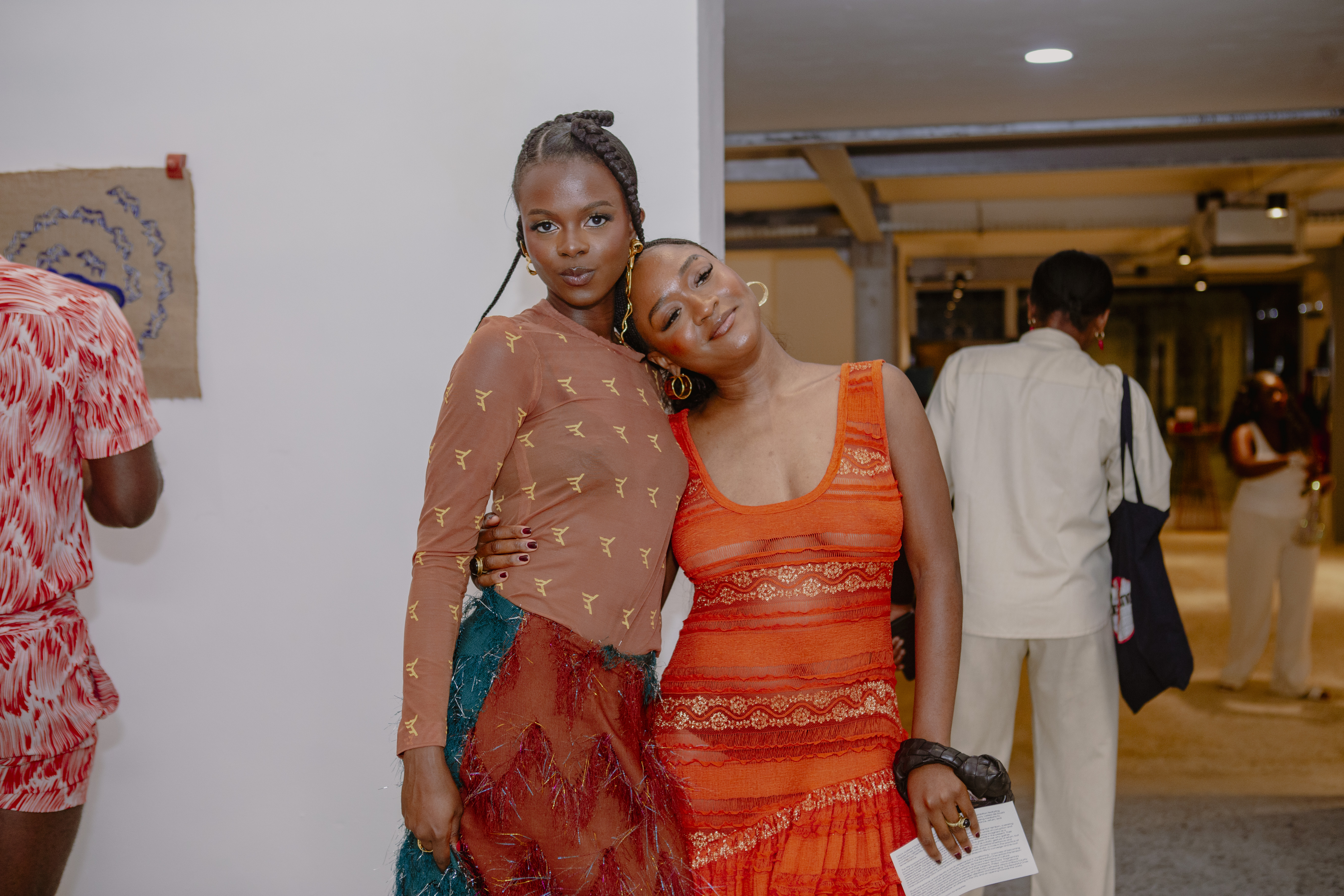 Oyinkansola Dada wearing Emmy Kasbit at the Dada Gallery via @oyinkandada via Instagram