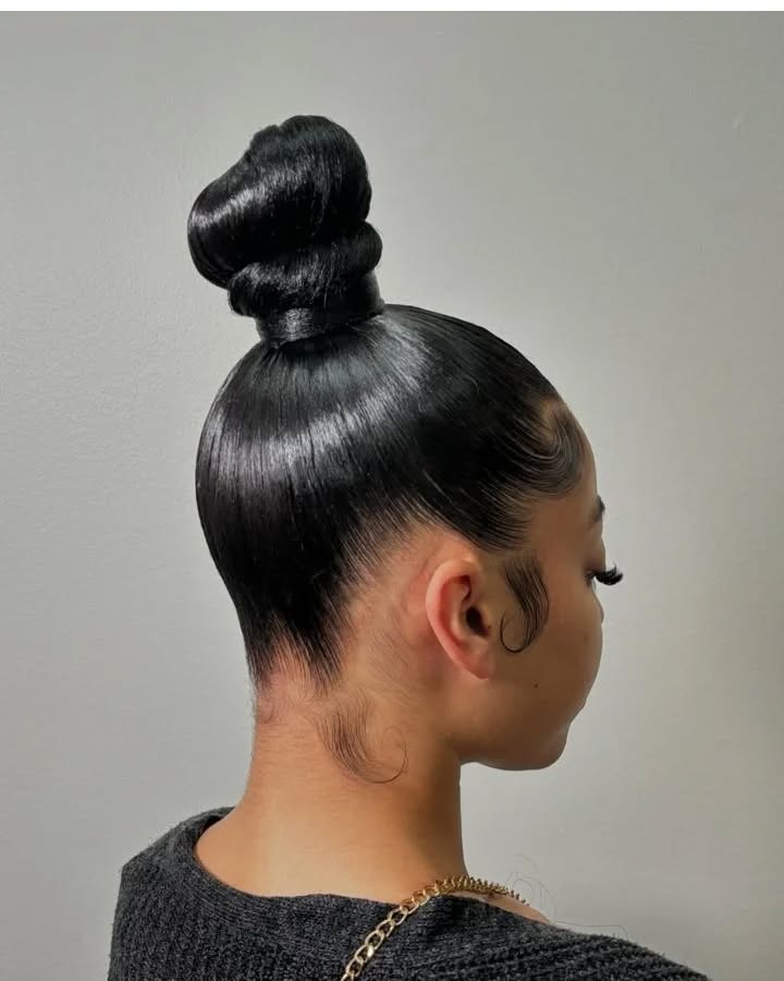Sleek high ponytail