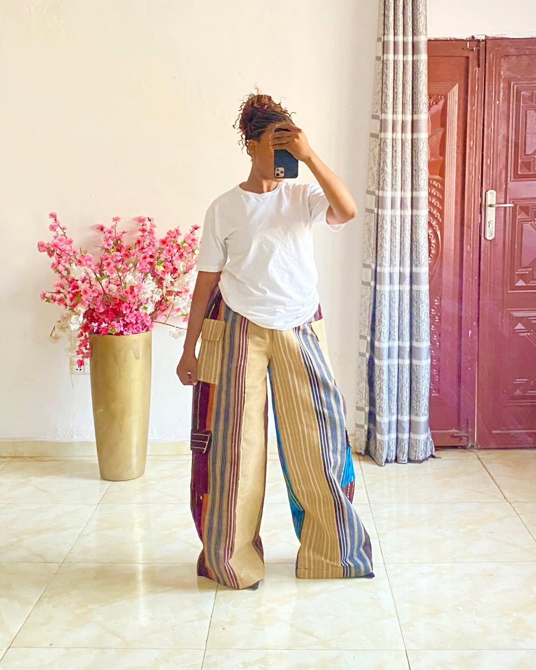 Aso Oke cargo pants