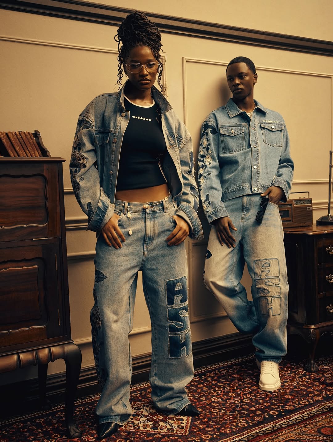 Ashluxe Manor denim 2-piece set