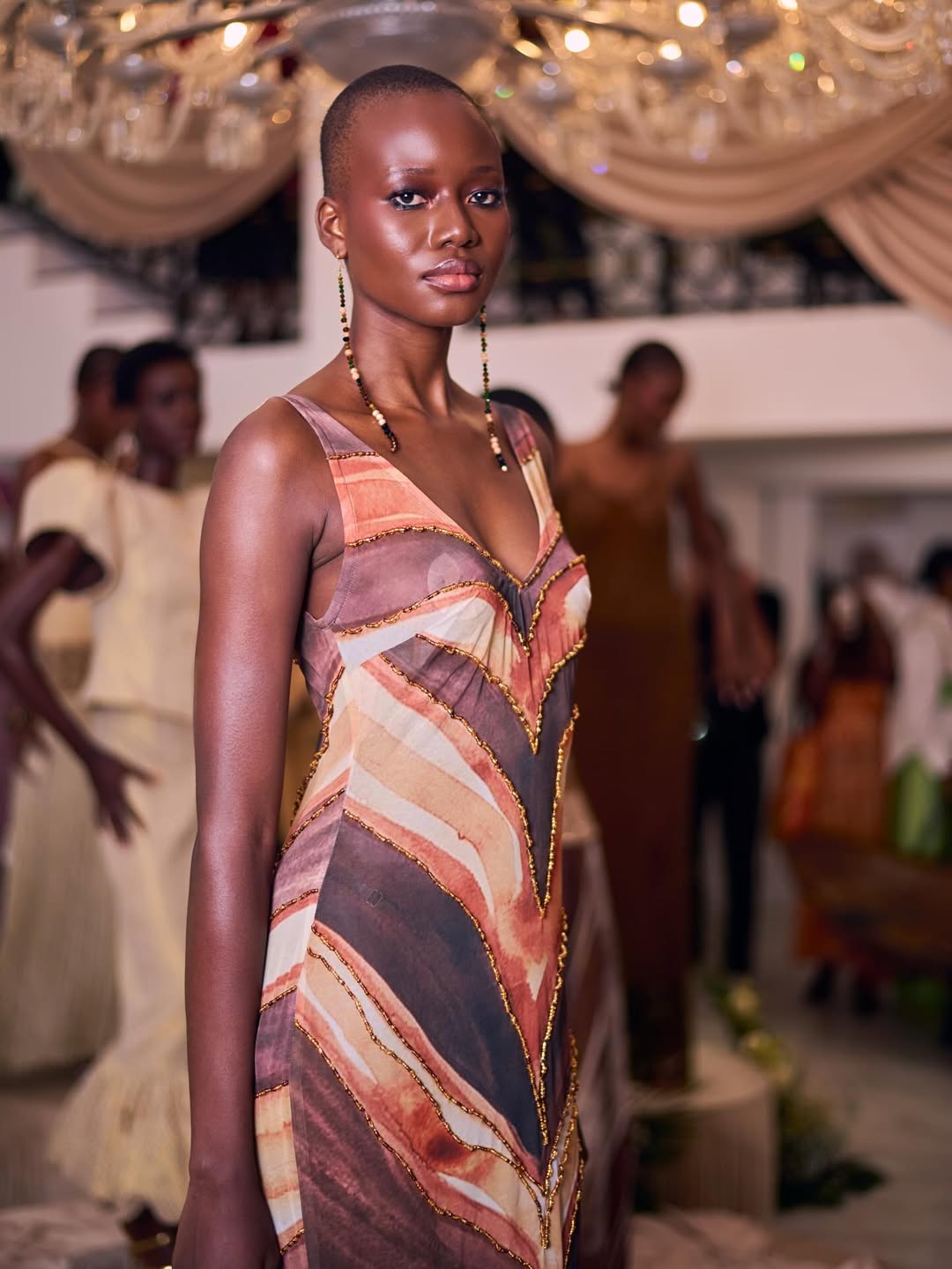 KÍLẸ̀ŃTÀR SS26 beaded dress