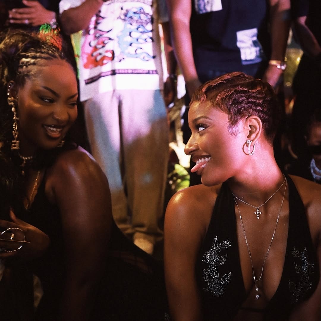 Tems and Arya Starr partying via @mikeyoshai on Instagram