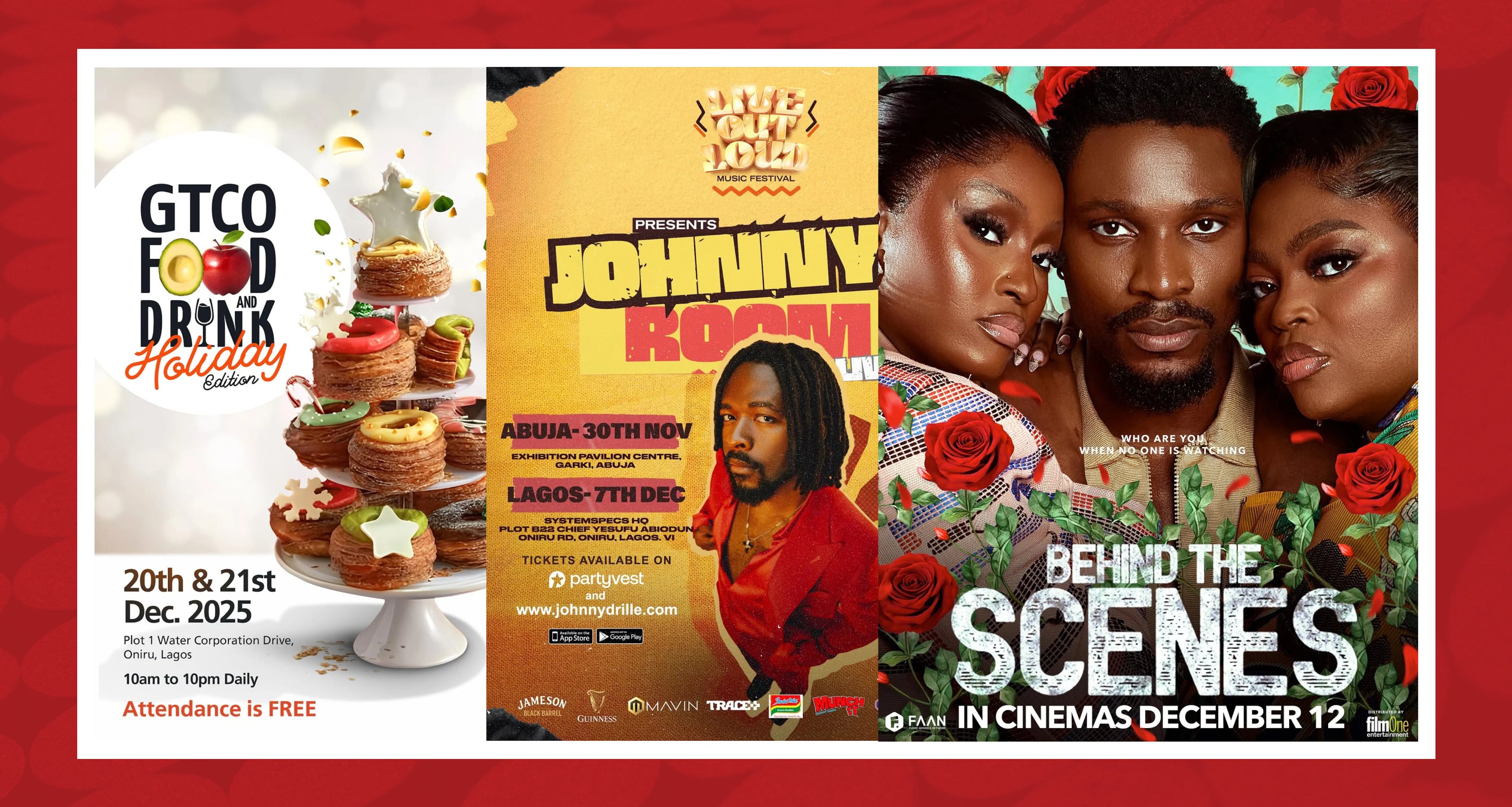 @gtbank@johnnydrille@funkeakindele on Instagram