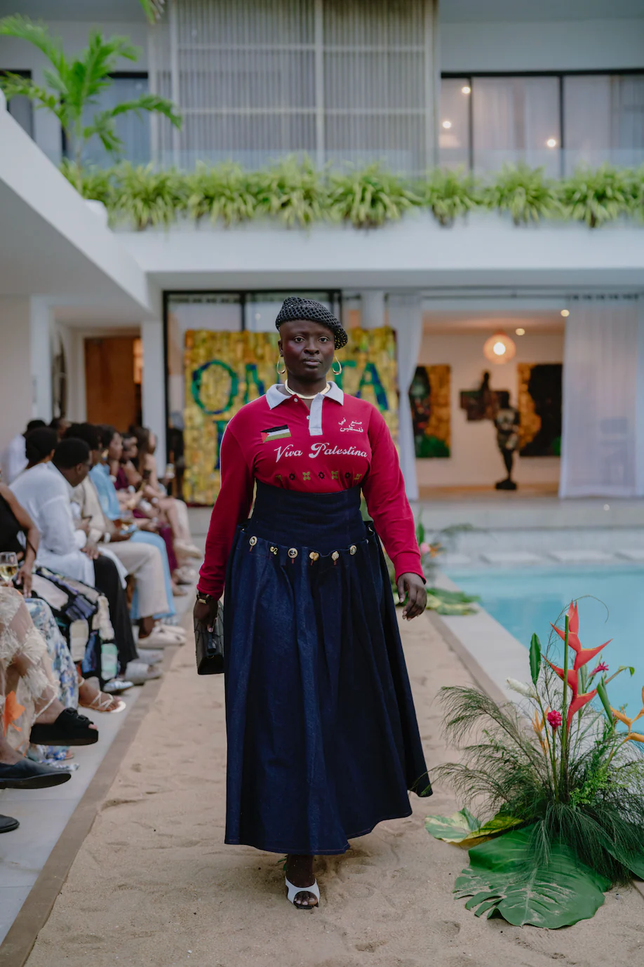 Onta haus Sunset Indigo drop waist Skirt