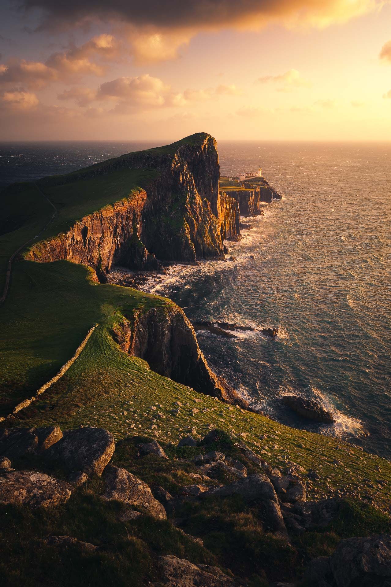 scogliera mare tramonto scozia neist point