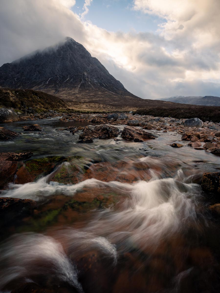 tramonto al Buachaille Etive Mor viaggio fotografico scozia 