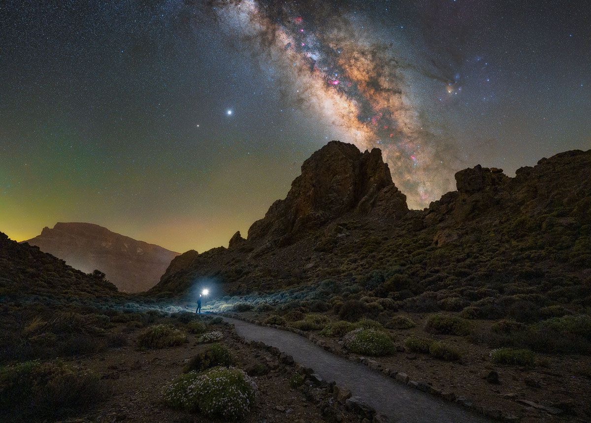 via lattea durante il viaggio fotografico a tenerife in Roques Garcia