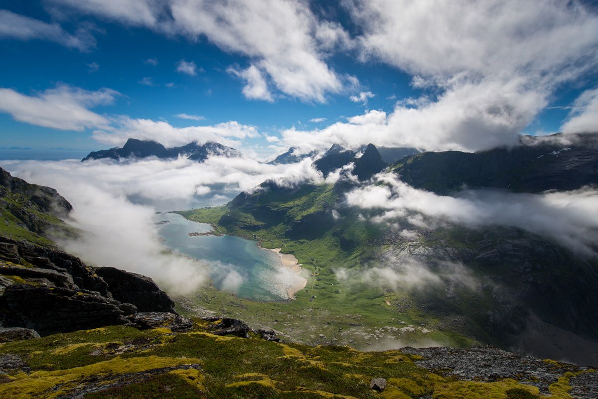 panorama da Helvetestinden viaggio fotografico lofoten
