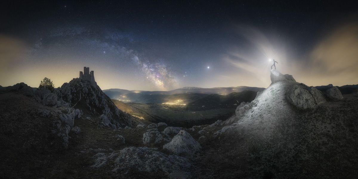 fotografia notturna dal viaggio fotografico di rocca calascio