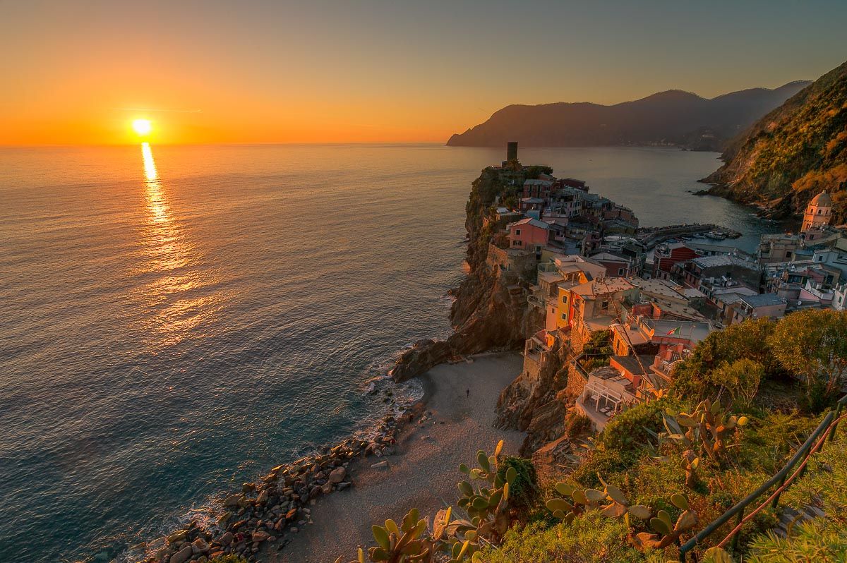 Tramonto sulla terrazza durante Viaggio fotografico a Vernazza, Cinque Terre