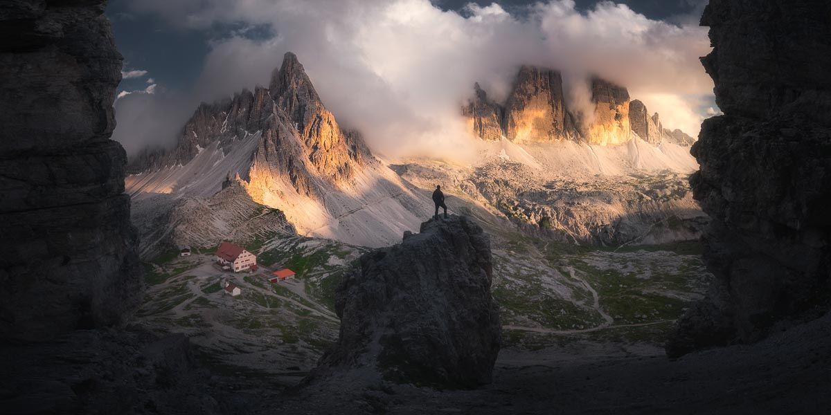 viaggio fotografico dolomiti, tre cime di lavaredo, baita segantini