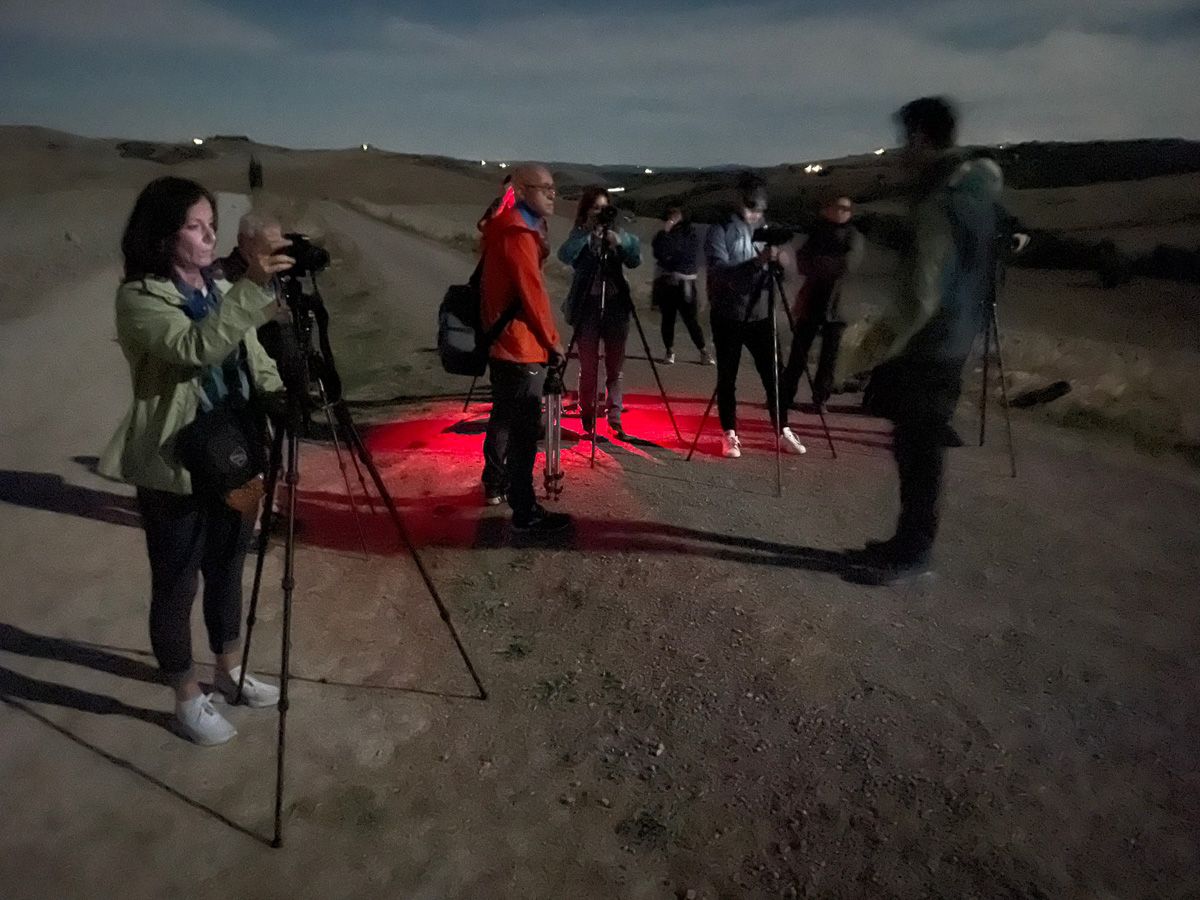 WeShooters sessione notturna viaggio fotografico val d'orcia