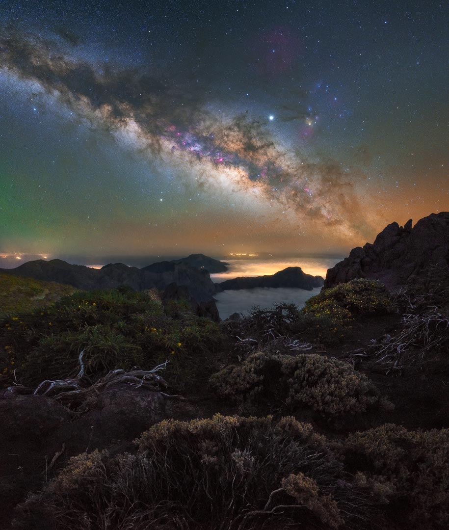 evento naturale airglow visto al viaggio fotografico a La Palma