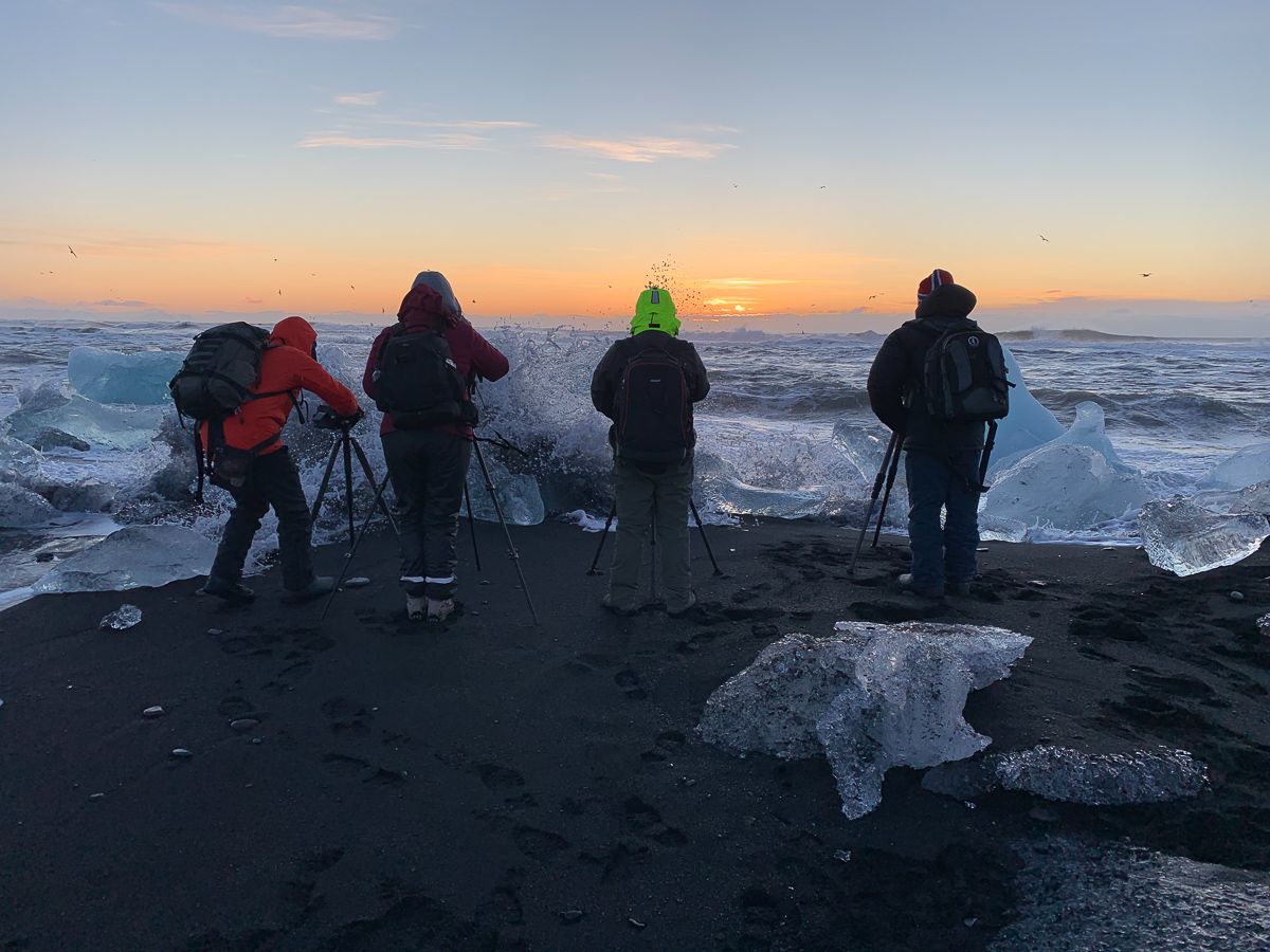 fotografi spiaggia dei diamanti viaggio fotografico islanda