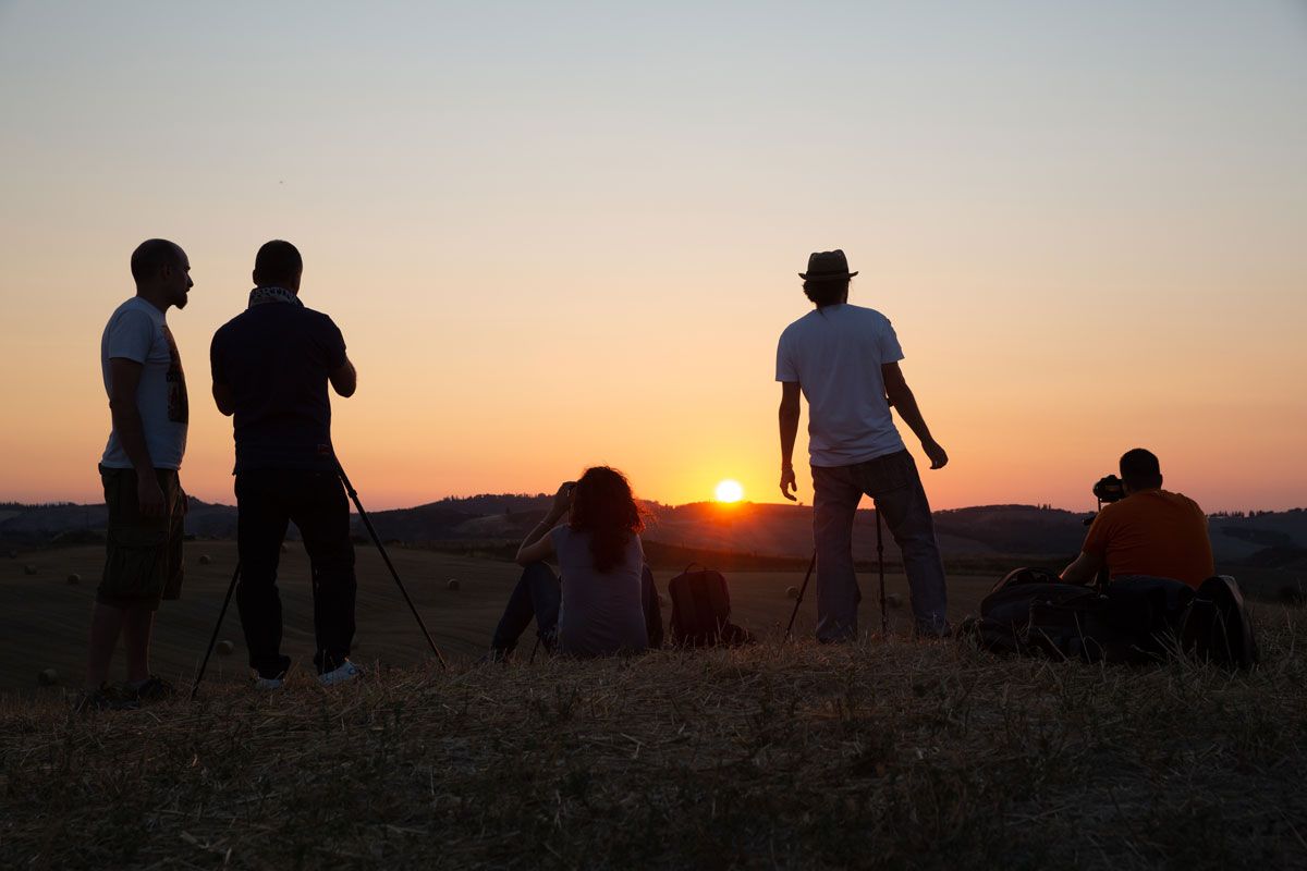 tramonto crete senesi viaggio fotografico val d'orcia