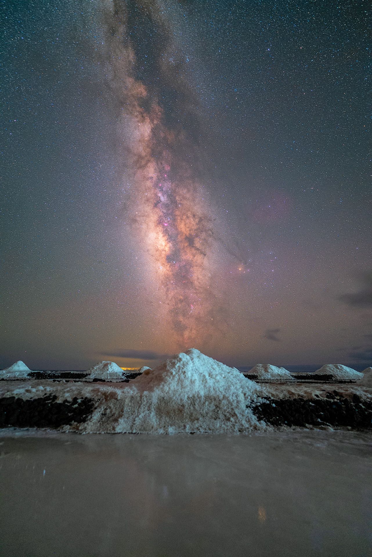 via lattea sul mare fotografia notturna