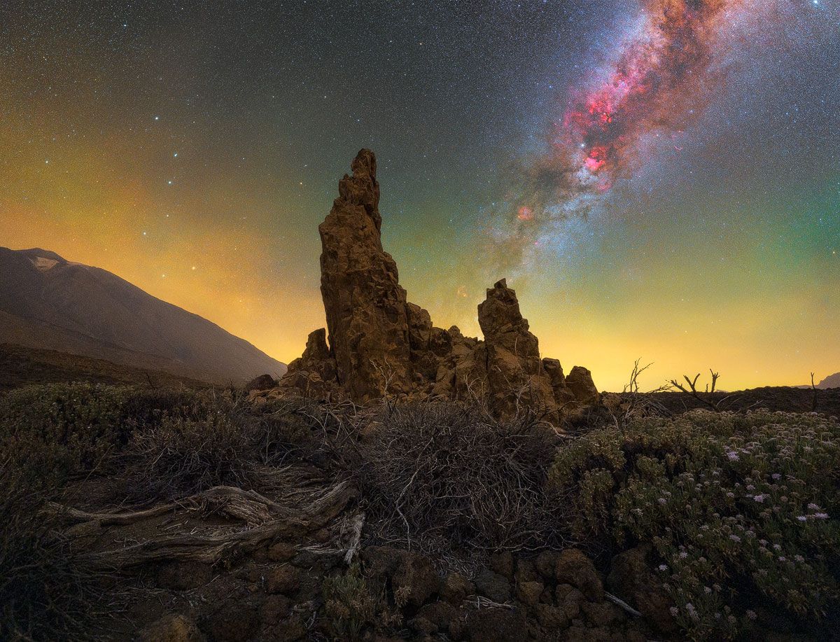 via lattea durante il viaggio fotografico a tenerife in Roques Garcia