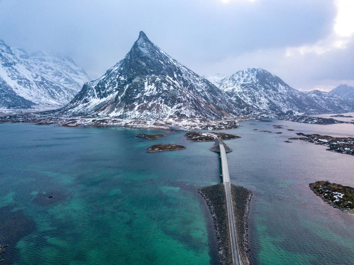 Fredvang bridge foto scattata nel viaggio fotografico lofoten