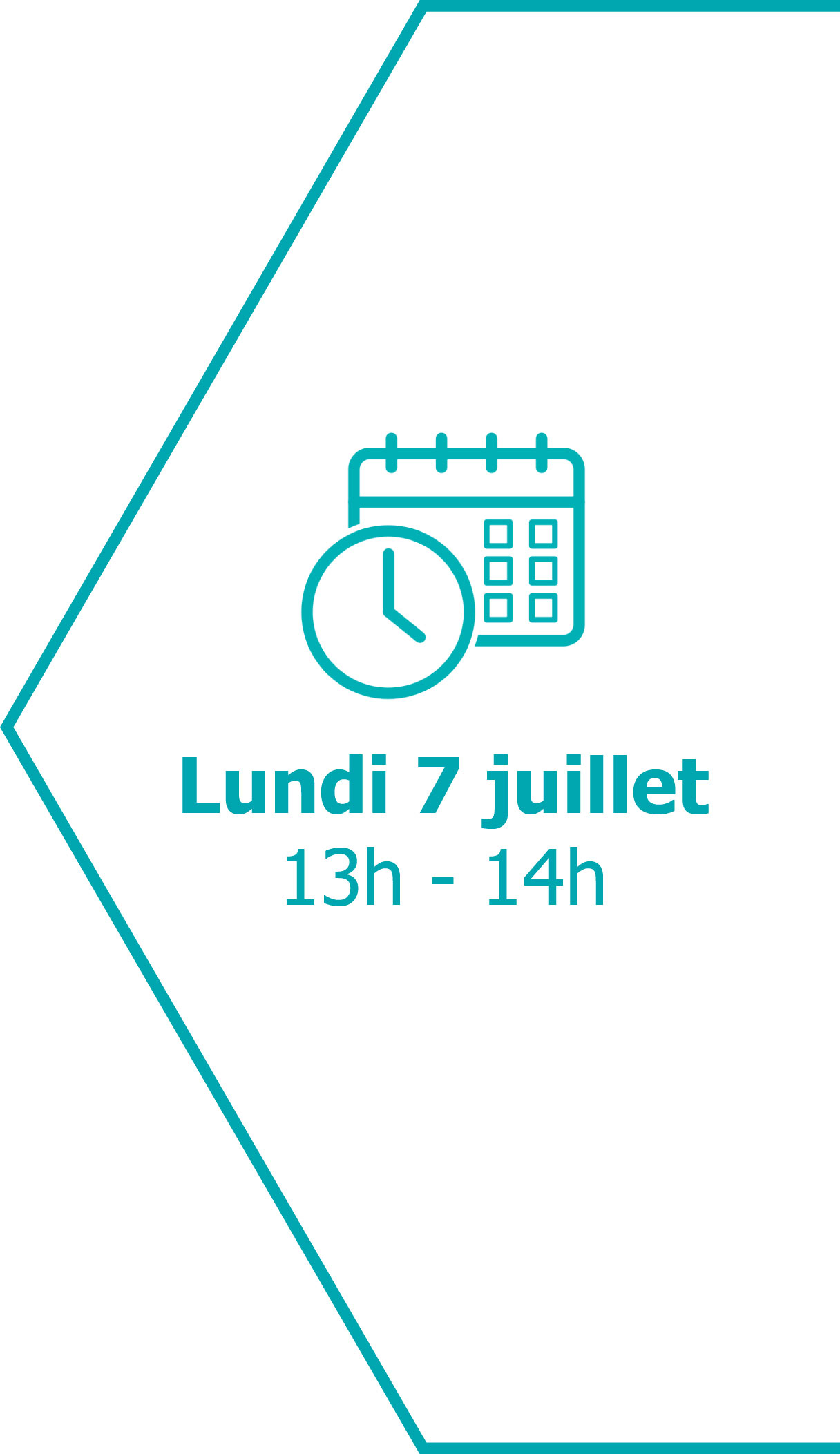 Lundi 7 juillet – 13h à 14h