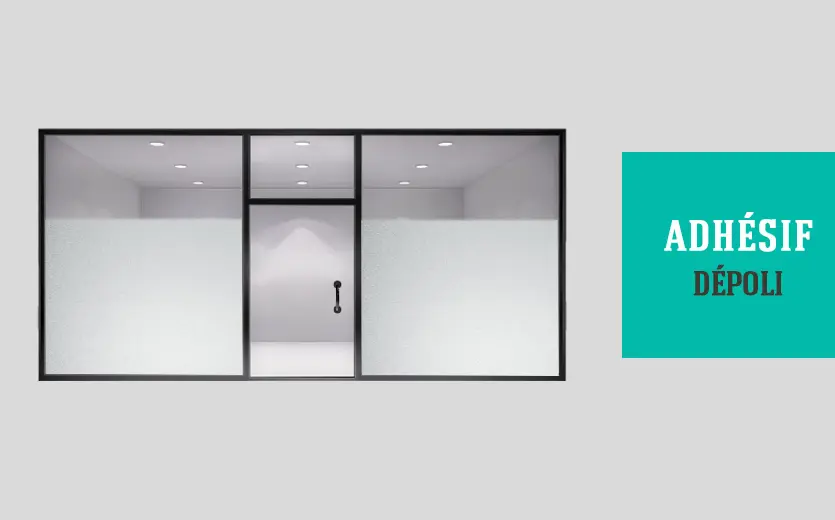 Adhésif dépoli