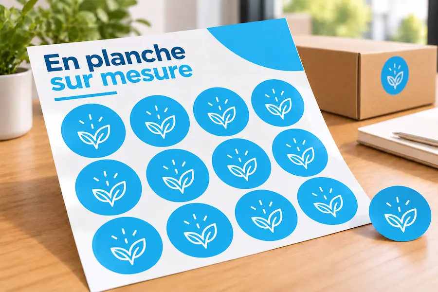 Adhésifs en planche - impression personnalisée