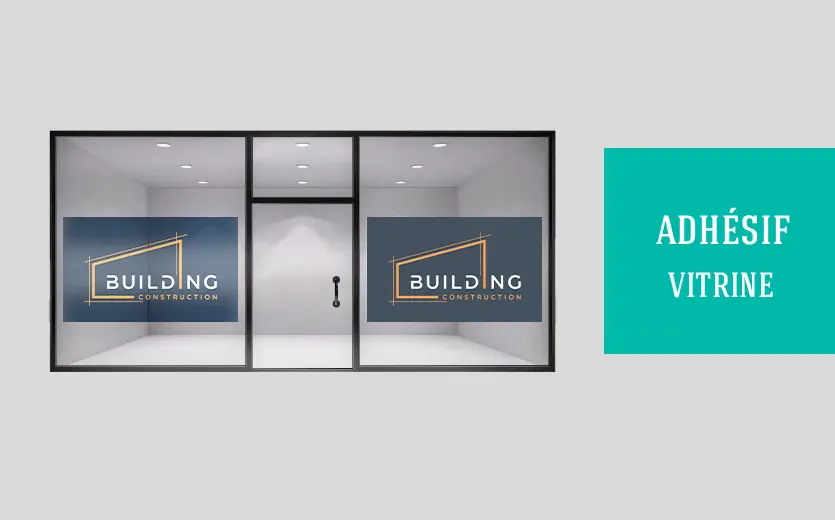 Adhésif vitrine