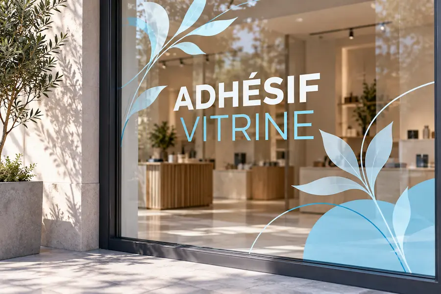 Adhésif vitrine