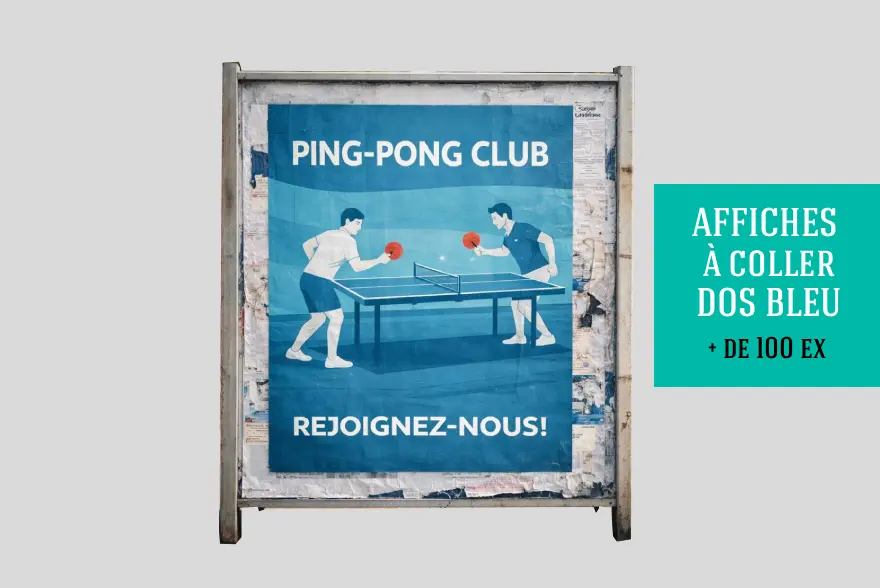 Affiche dos bleu 100ex