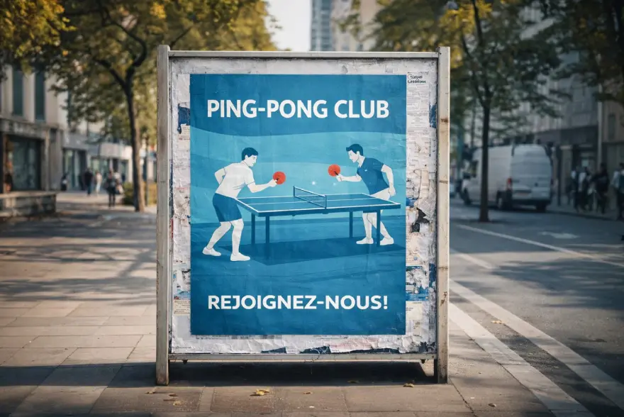 Affiche dos bleu 100ex