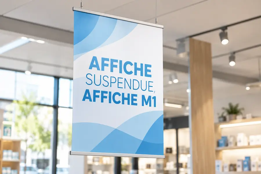 Affiche suspendue, affiche M1