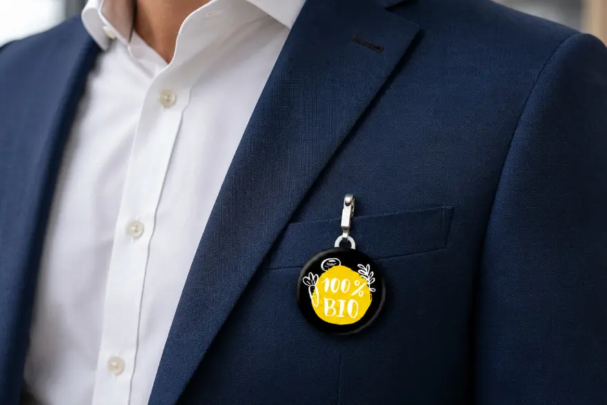 Badge avec tirette - impression personnalisée