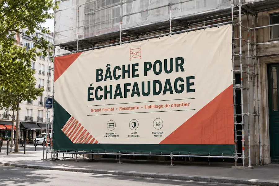 Bâche pour échafaudage