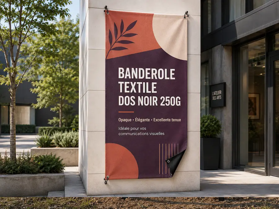 Banderole textile dos noir 250g
