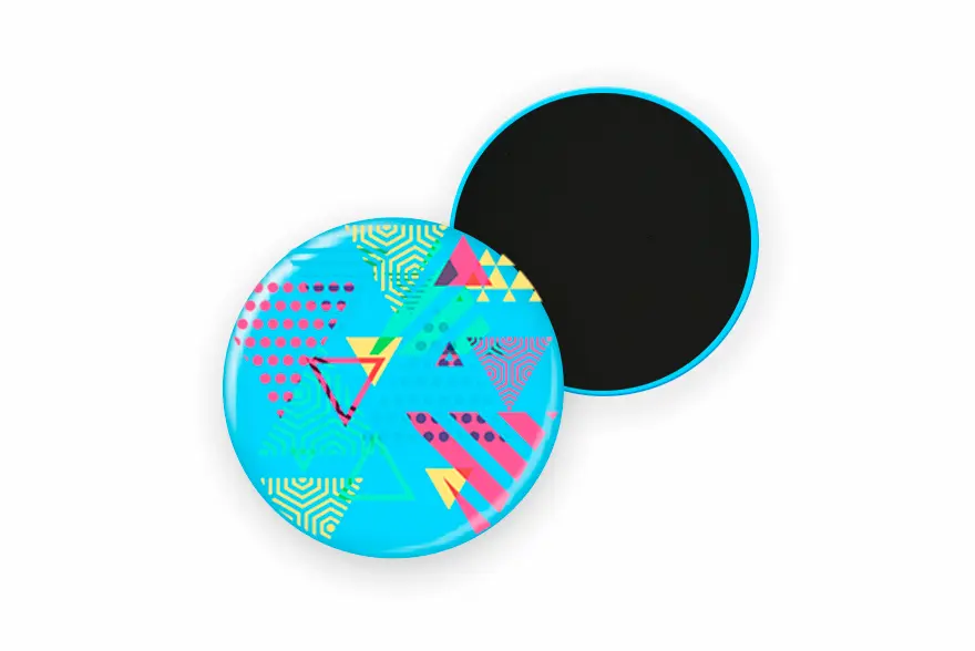 Badge dos plat en métal - impression personnalisée